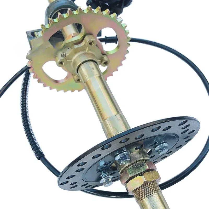 FOR Four-wheel ATV Combing Accessories, Modified Rear Axle Hand and Foot Disc Brake Assembly, Rear Axle Flange with Plate