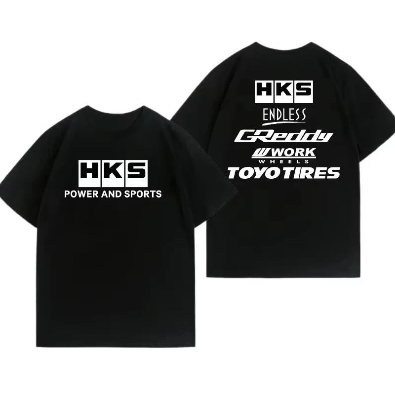 2026 Japan JDM Modified Car HKS ENDLESS Work Pure Tshirt Men Women Short Sleeve Big Size Crewneck Top Man Tees Unisex