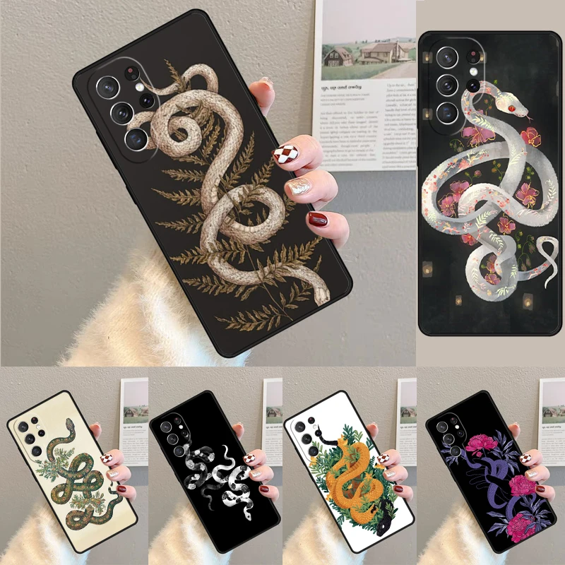 The Snake and Fern TPU Phone Case For Samsung Galaxy note 10 pro S26 S25 S24 S23 S22 Ultra Plus S21 FE S20 Shockproof Cover