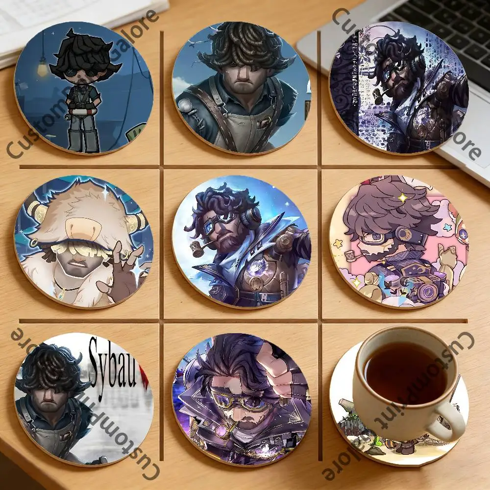 

Aeroplanist Idv Round Pine Coasters Durable Reusable Beautiful Home Decor Non-Slip Water-Resistant