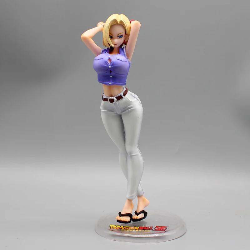 20cm Gk Dragon Ball  Anime Figure Android 18 Ver. Iii Statue Pvc Statue Figurine Model Doll Ornament Collection Room Decora Toys