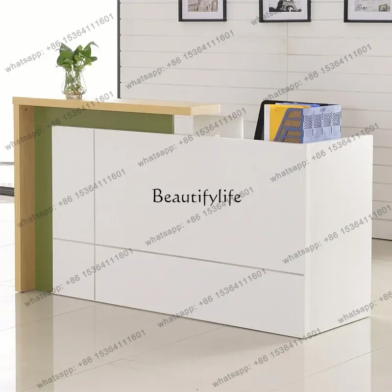 jj5 Plate type checkout page Company reception Hotel counter service Welcome desk Simple and modern