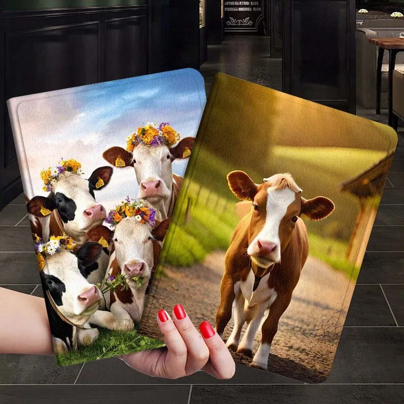 

Cartoon Anime Cow Pattern Tablet Case For Samsung Galaxy Tab S7 S8 S9 S10 FE Plus 12.4 13.1 Inch