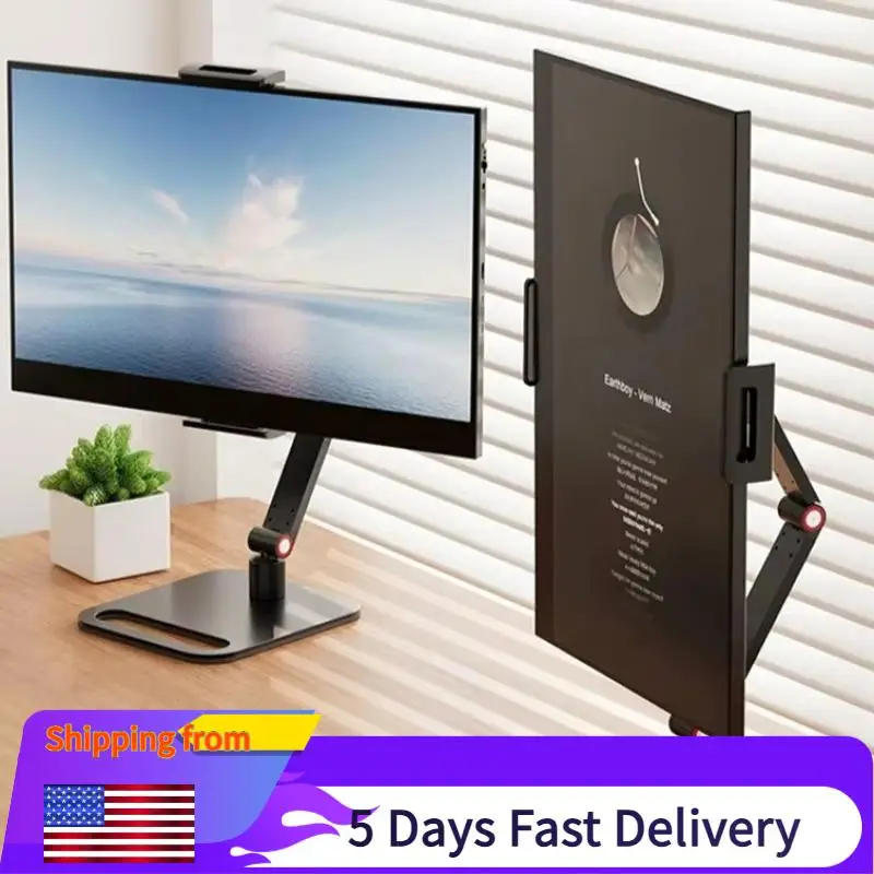 

Universal Monitor Desk Holder Metal Stand 17 Inch Portable Expandable Display Base Vesa Mount External Vertical Screen Expansion