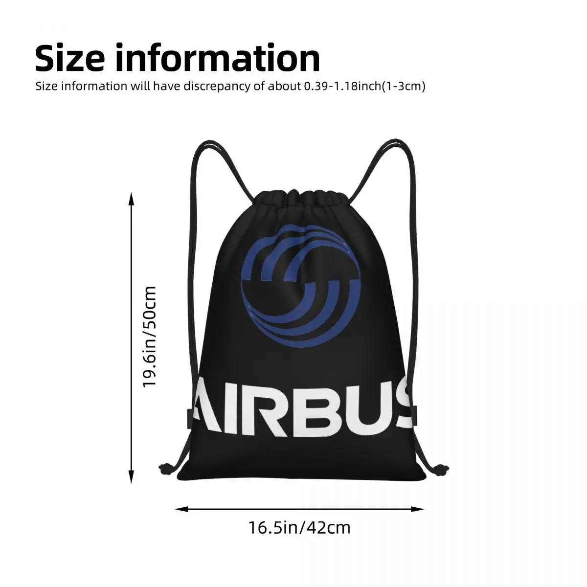 Airbus Logo-mochila portátil con cordón, bolsas de almacenamiento, deportes al aire libre, viajes, gimnasio, Yoga