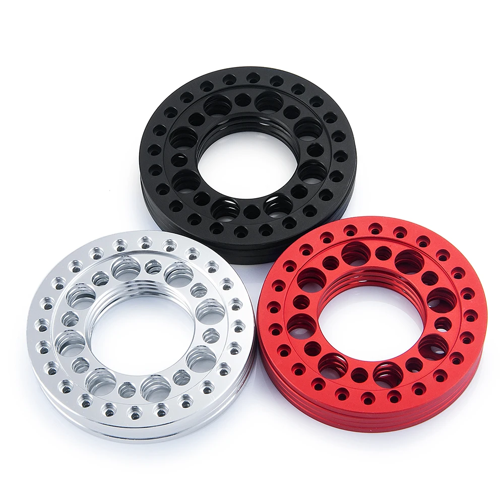 AXSPEED 4Pcs Metal 2.2 inch Beadlock Outer Ring for TRX4 Axial Wraith 1/10 RC Rock Crawler Car 2.2inch Wheel Rims Parts