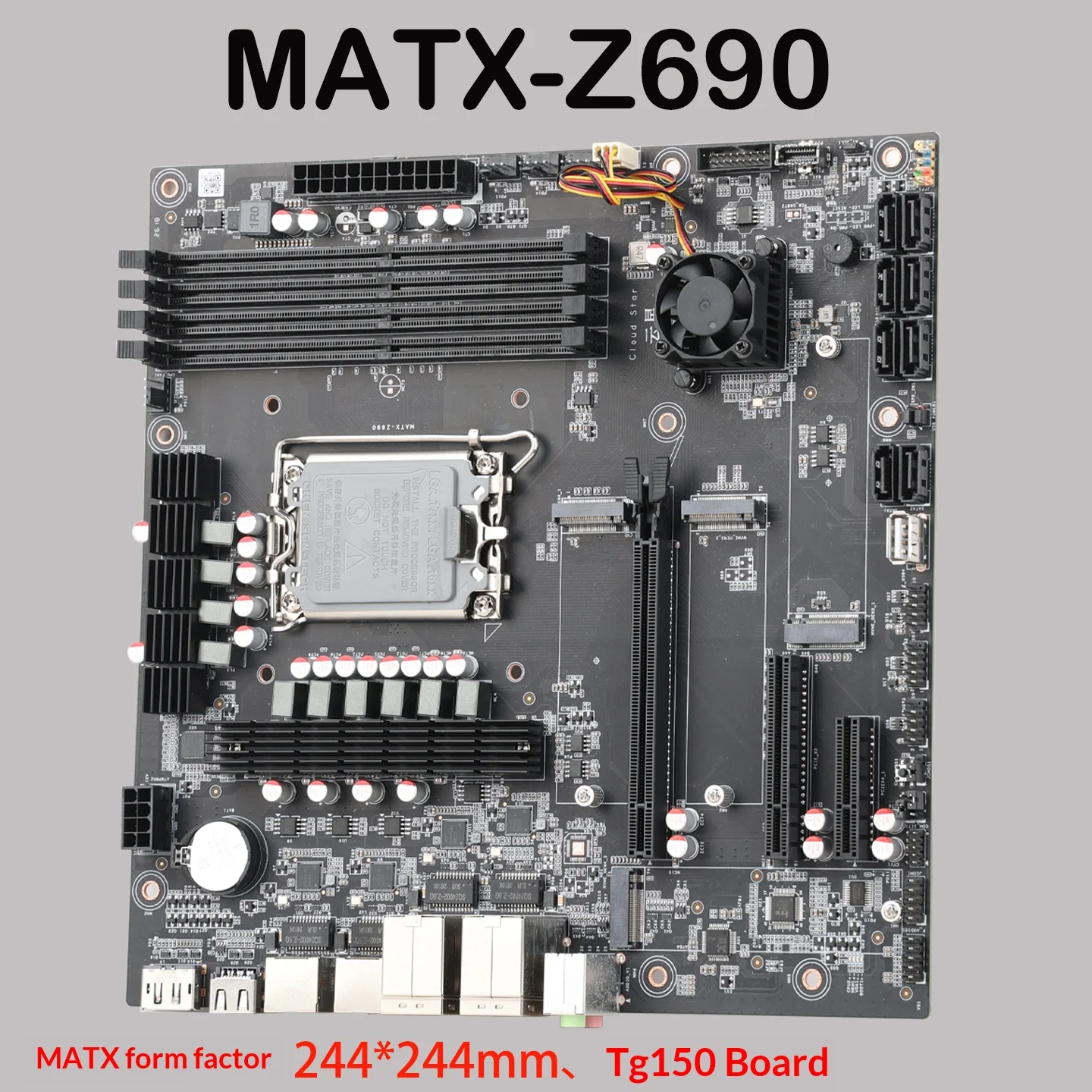 Cloud Star Z690 NAS board Support Intel 12th-14th Gen CPU intel Processor M.2 NVME 8 Native SATA AV1 Format Hard Decoding