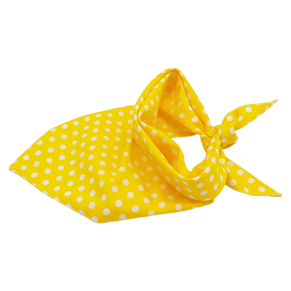 

Adorable Round Dot Dog Bib Double Sided Saliva For Dogs Premium Material Comfortable Party Decoration Yellow Pet Accessories Dog