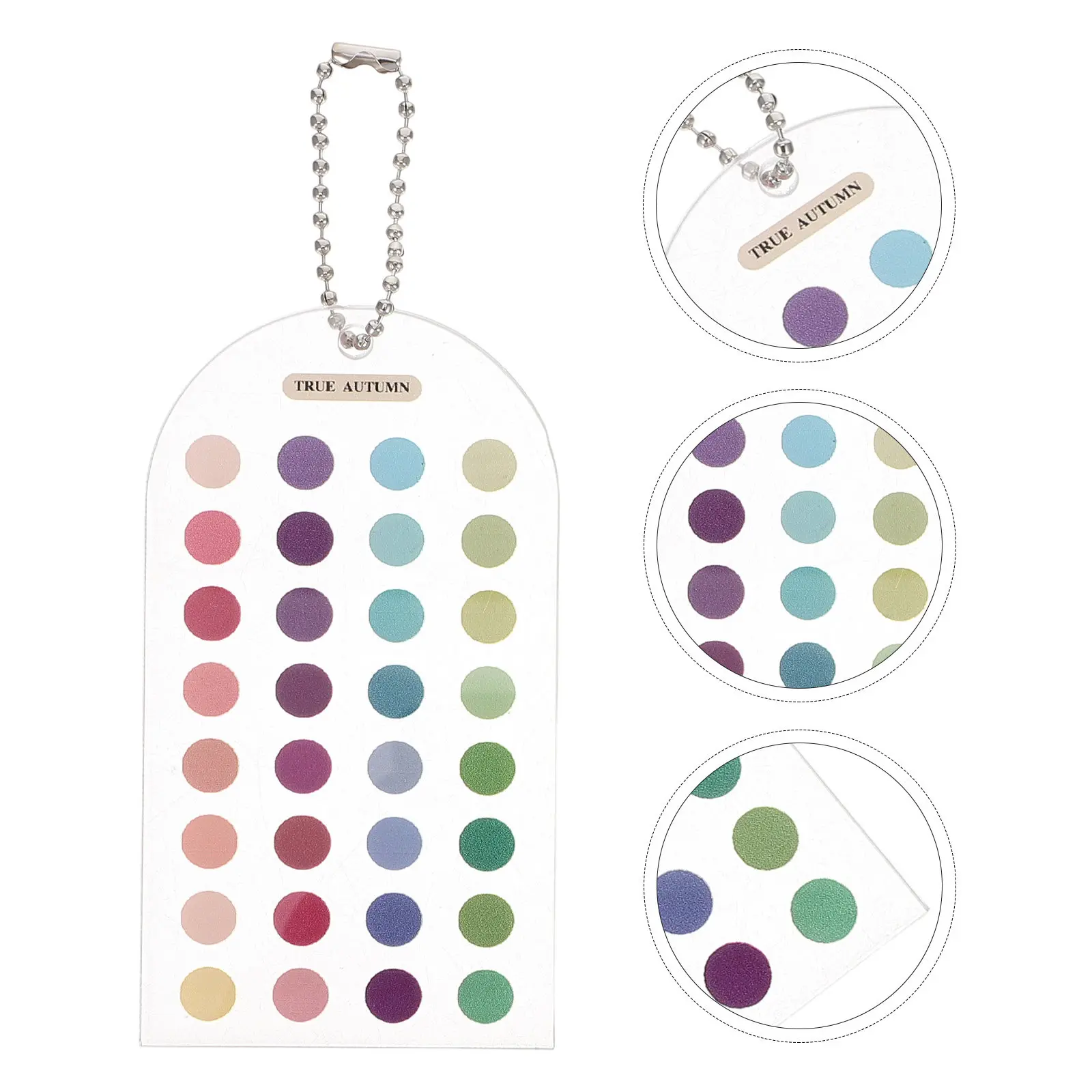 2Pcs Seasonal Color Palette Reference Cards Clear Acrylic Personal Color Analysis Kit for Clothing Matching Makeup Shade