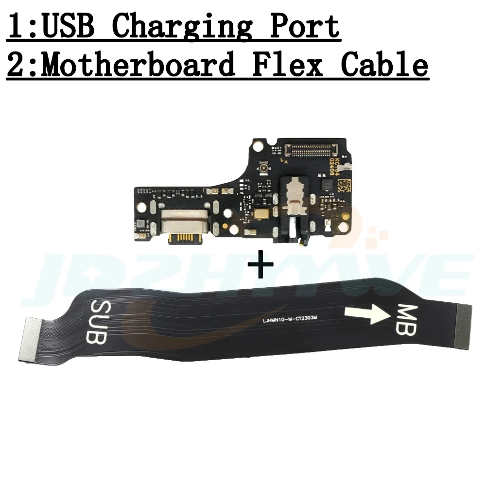 

USB Charging Port Mic Microphone Dock Connector Board For Xiaomi Poco M5s 2207117BPG Mainboard Motherboard Connector Flex Cable