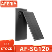 AFERIY AF-SG120 120W Monocrystalline Glass Solar Panel, 23% High Efficiency, 3.2mm Tempered Glass, Aluminum Alloy Frame, IP68