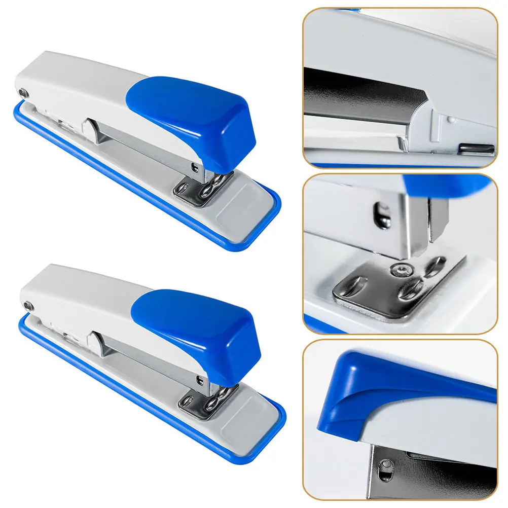 2Pcs Classic Medium Stapler Metal Office Desk Stapler Portable Lightweight Student Stationery School