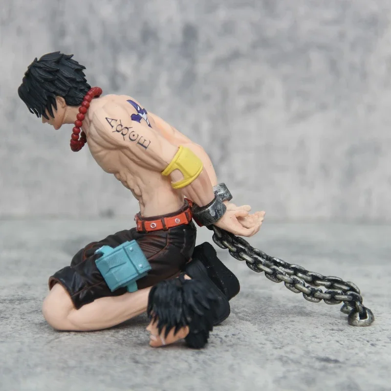 12cm Anime Ace ONE PIECE Figurki Portgas D Ace Figurki akcji One Piece Execution Platforma PVC Model kolekcjonerski Zabawki Prezenty