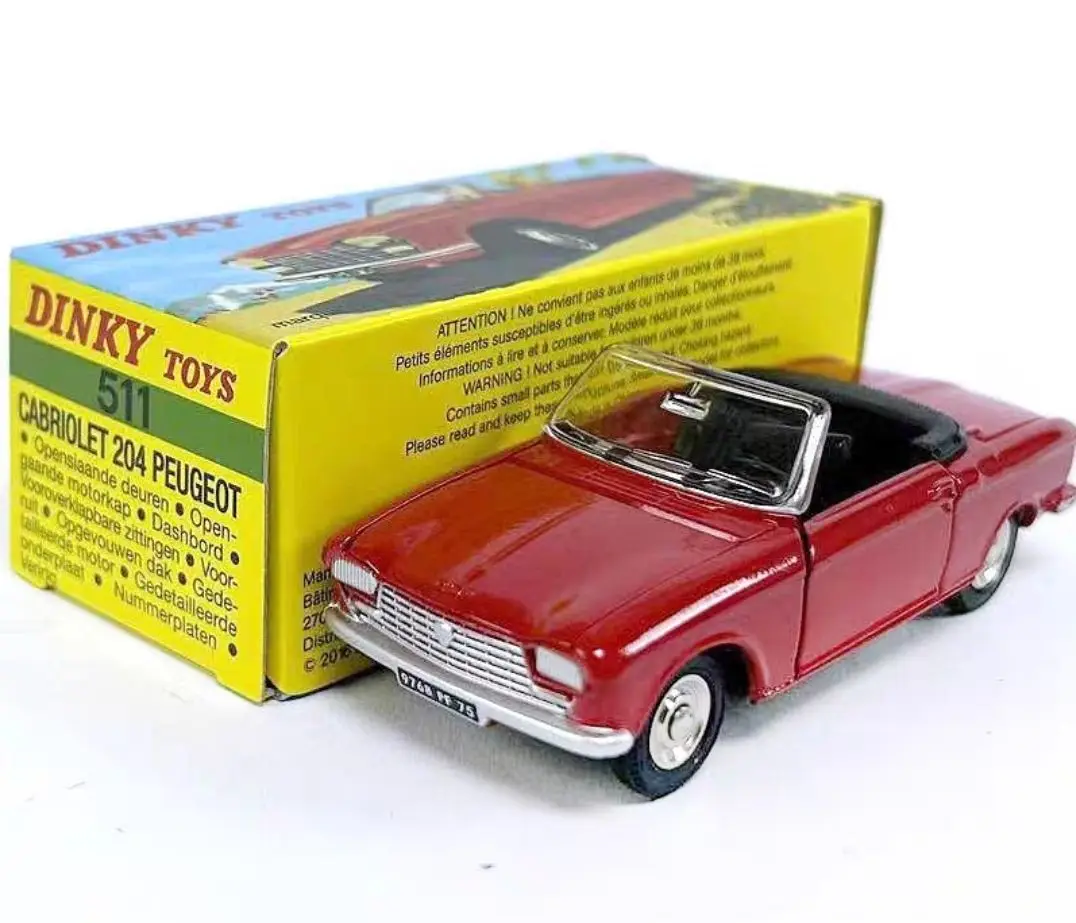 DINKY TOYS 1:43 CABRIOLET 204 PEUGEOT Alloy Car Diecasts & Toy Vehicles Car Model Miniature Scale Model Car For Children