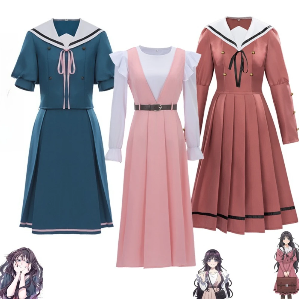 

Waguri Kaoruko Косплей Костюм Аниме The Fragrant Flower Blooms with Dignity S-2XL Повседневное платье на Хэллоуин размера плюс