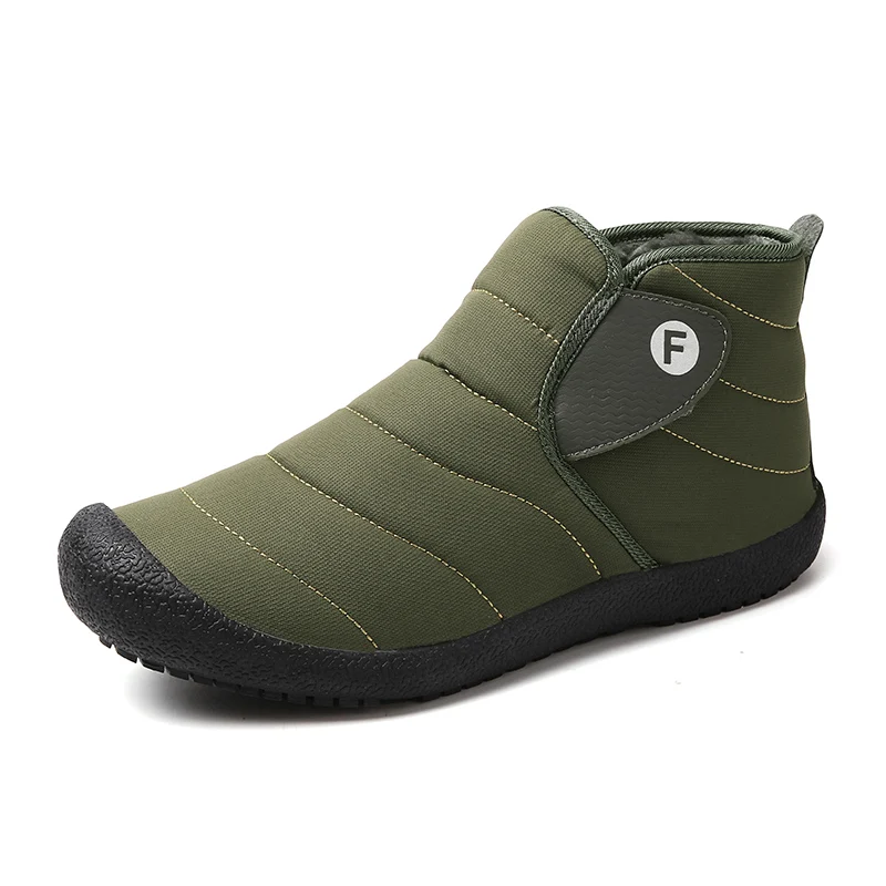 Waterproof Winter Boots for Men Warm Plush Snow Boots Men's Ankle Boots Fashion Black Couples Platform Anti-Slip Winter Shoes