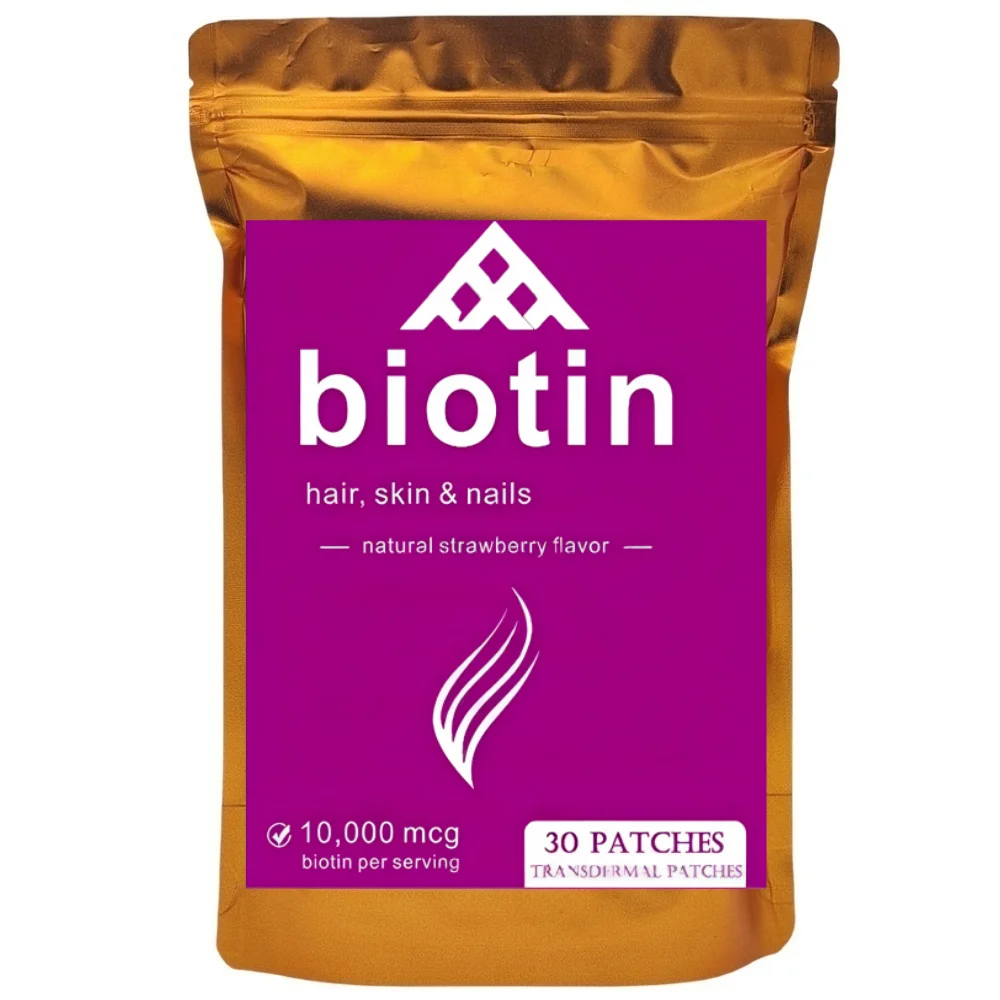 

30 патчей Multi Collagen Plus Transdermal Patches с биотином, витамин С для женщин и мужчин, поддержка волос, кожи и ногтей