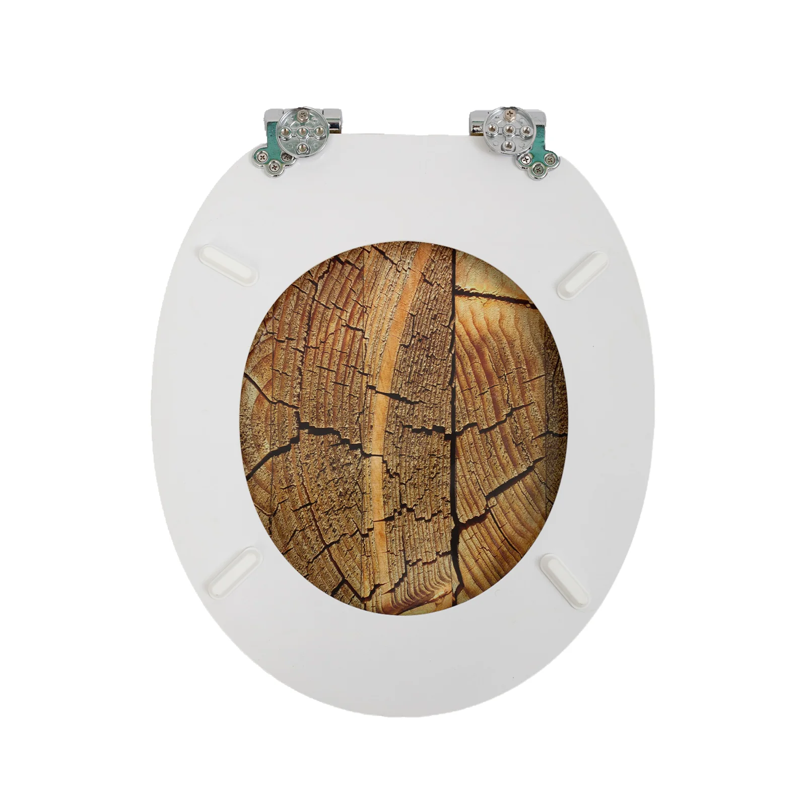 SINOBATH WC-Sitz mit Soft-Close-Funktion, WC-Sitz aus Holz, universeller Toilettensitz, langlebiger, stabiler MDF-Toilettensitz, belastbar bis 190 kg, einfache Installation, Zinklegierungsscharnier, antibakteriell und leicht zu reinigen – Detail 11