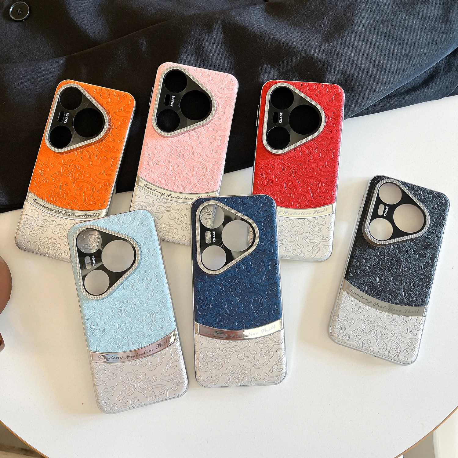 

Shockproof Electroplating Leather Floral Case For Huawei Pura 80 Pro 70 Pro, Slim Precise Camera Protection Phone Cover Funda