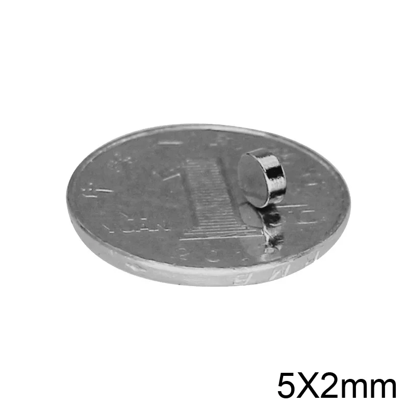 5x2mm Rare Earth Magnets Diameter 5x2 Small Round Magnets 5*2 Fridge Permanent Neodymium Magnets strong 5*2mm