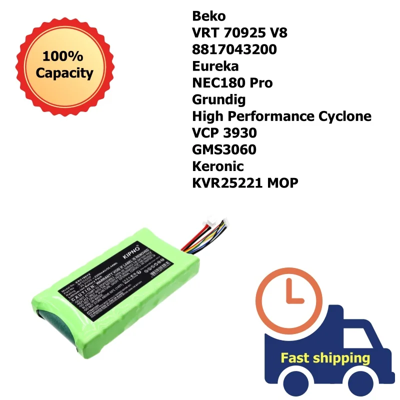 

25.2V/2200mAh Vacuum Cleaner Battery Compatible with Eureka NEC180 pro Midea VSS1800 BP25220F Replacement Lithium-ion