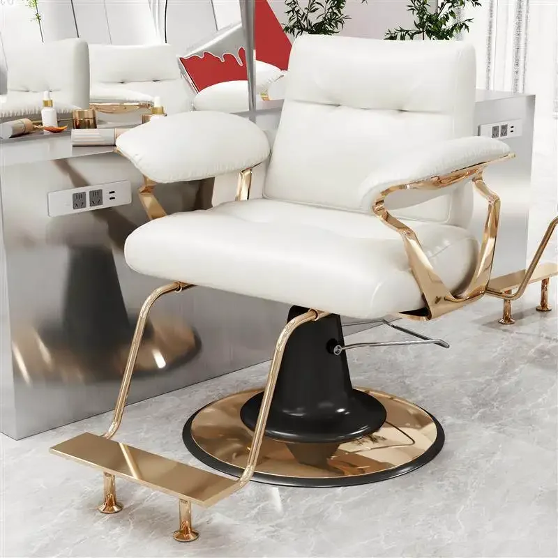 Beauty Recliner Shampoo Barber Chair Luxury Professional Barber Chair Hairdresser Equipment Cadeira De Barbeiro Salon Furniture 6