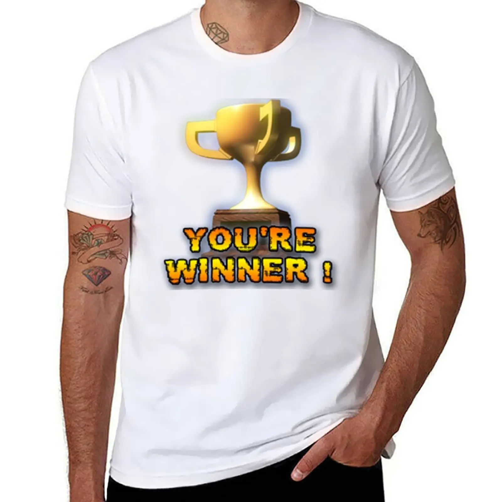 

YOU'RE WINNER ! T-Shirt cotton t shirts man 100% funny t shirts dark humor T-Shirt