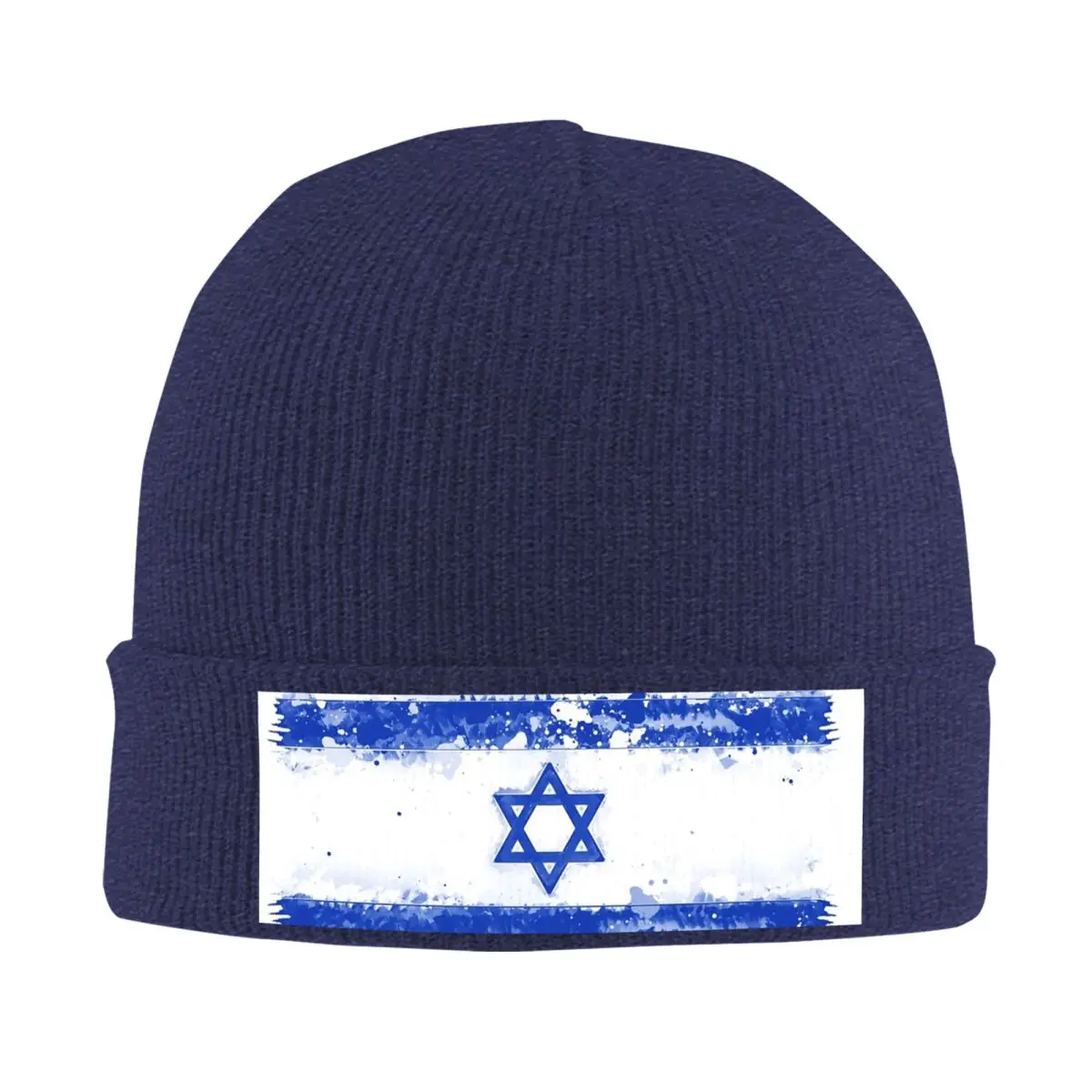 Israel Grunge Flag Warm Knitted Cap Hip Hop Bonnet Hat Autumn Winter Outdoor Beanies Hats for Men Women Adult