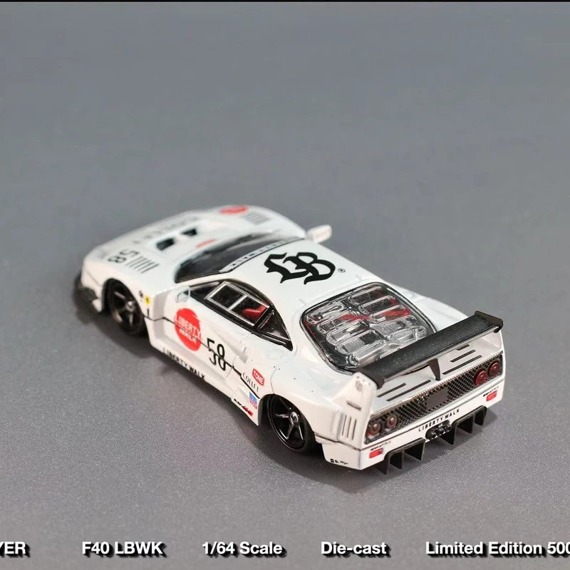 SW 1:64 F40 LBWK سبيكة سيارة Diecasts ولعبة المركبات نموذج سيارة مصغرة مقياس نموذج سيارات لعب للأطفال #5