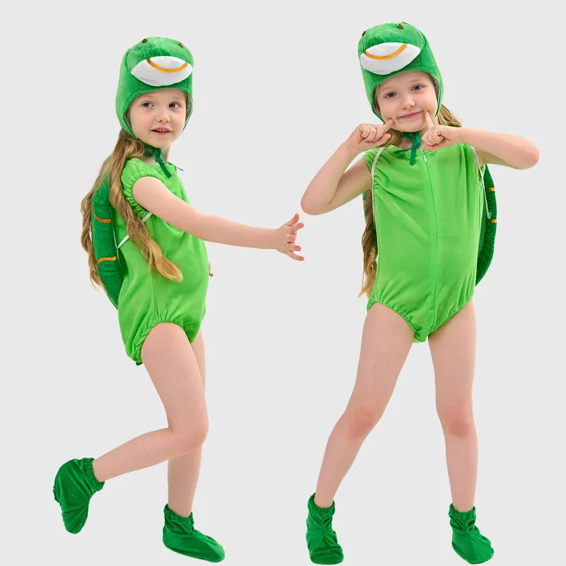 Halloween Children's Day Turtle Cosplay - Kids' Baby Animal Costume-Cute Toddler Stage Performance Outfit for Festival Parties