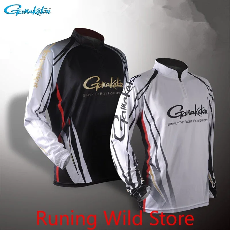 Gamakatsu Clothing 2022 Long Sleeve Fishing Clothes Outdoor Sprots Sunscreen Breathable Ultrathin Summer Anti-UV Fishing Shirt