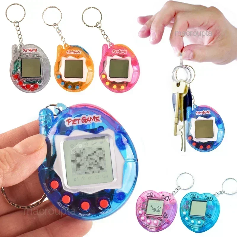 1PC โปร่งใสสัตว์เลี้ยงอิเล็กทรอนิกส์ Tamagotchi Nostalgic 168 สัตว์เลี้ยงในหนึ่ง Virtual Cyber Digital Nostalgic ของเล่นตลกพิกเซลเล่นตลก