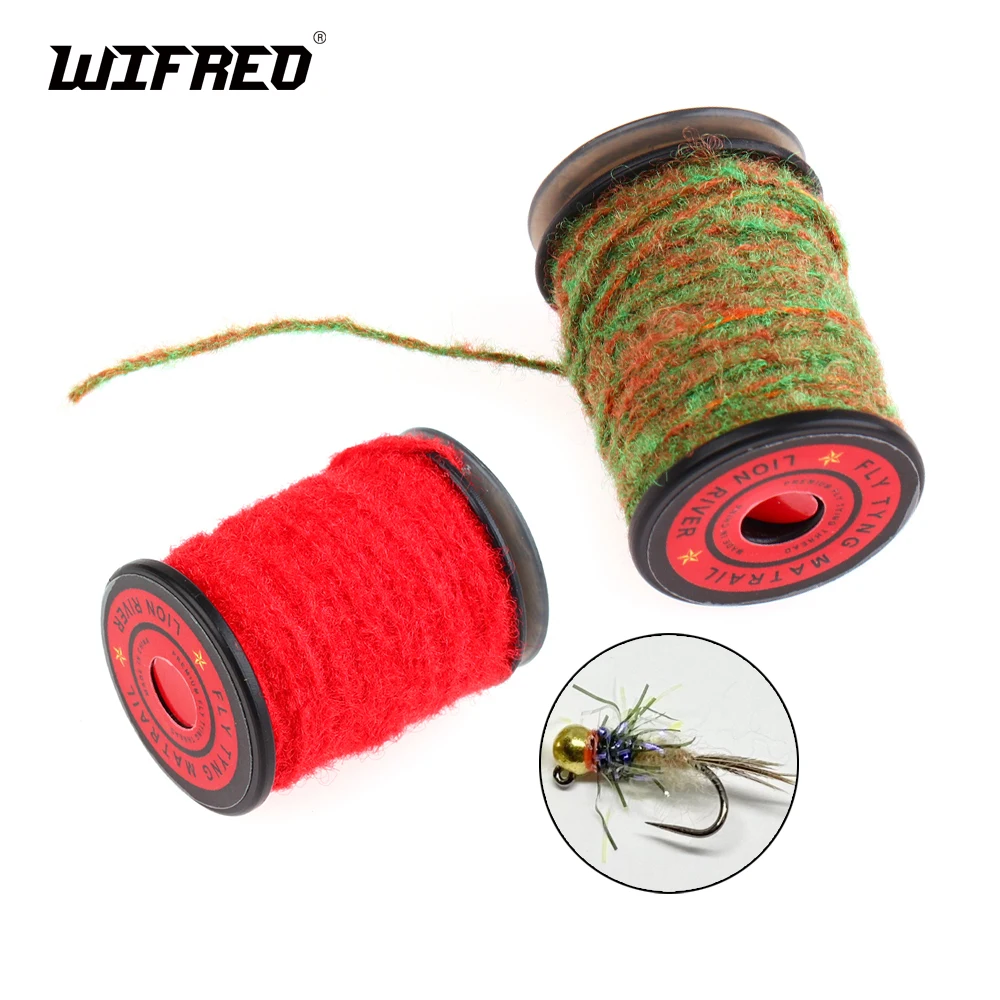 Wifreo 6 M/bobine Buggy nymphe fil nymphe corps mouches humides Streamer leurre attachant matériel mouche matériel de pêche Olive-Orange rouge