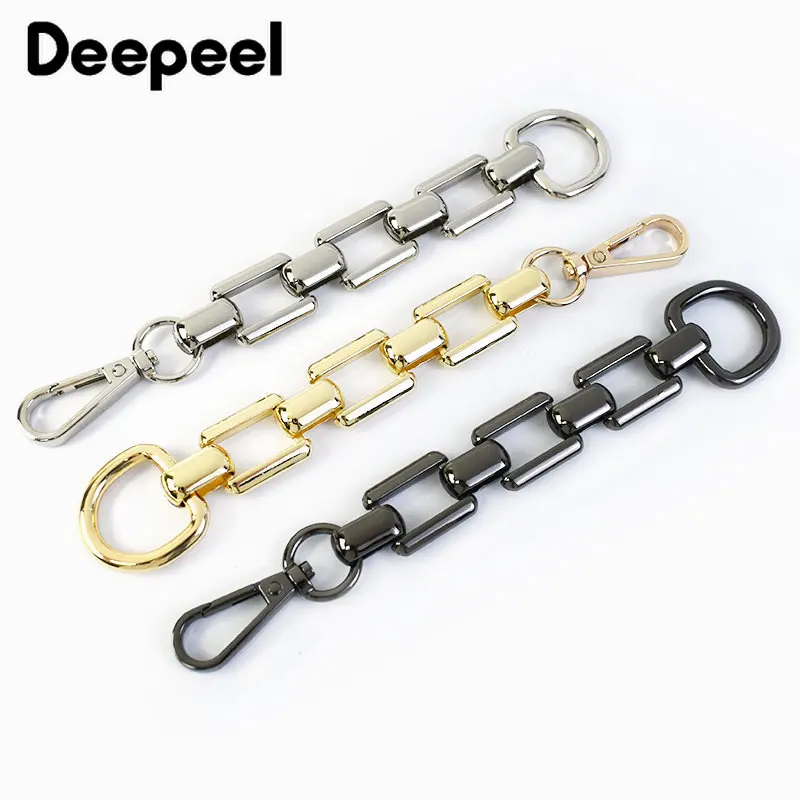 2/5Pcs Deepeel 18cm Metal Chain Bag Shoulder Strap Extension Chains Handles D Ring Adjust Lobster Buckles DIY Hardware Accessory