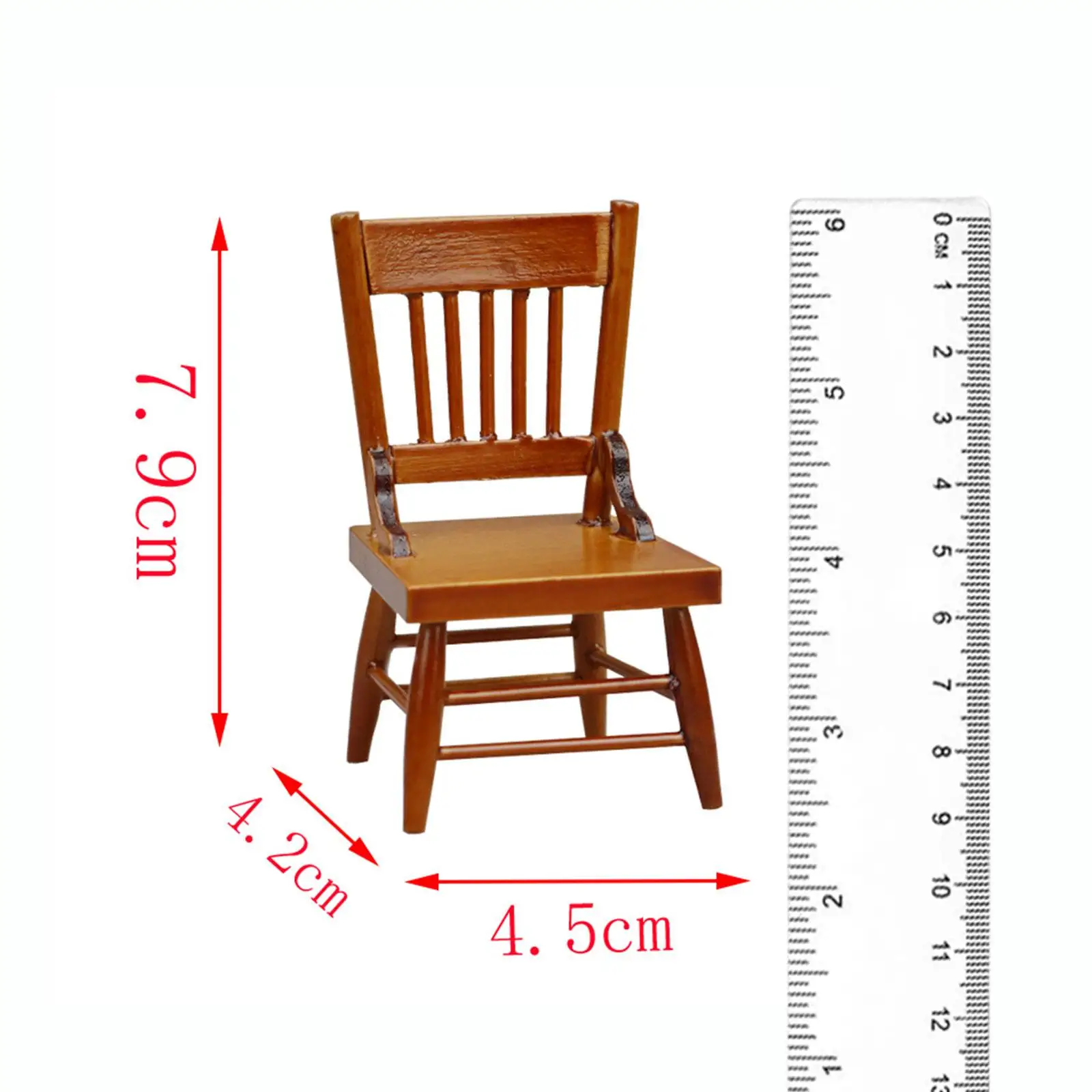 Mini sedia per casa delle bambole in scala 1/12 per lo studio di oggetti di scena per foto giocattolo per bambini