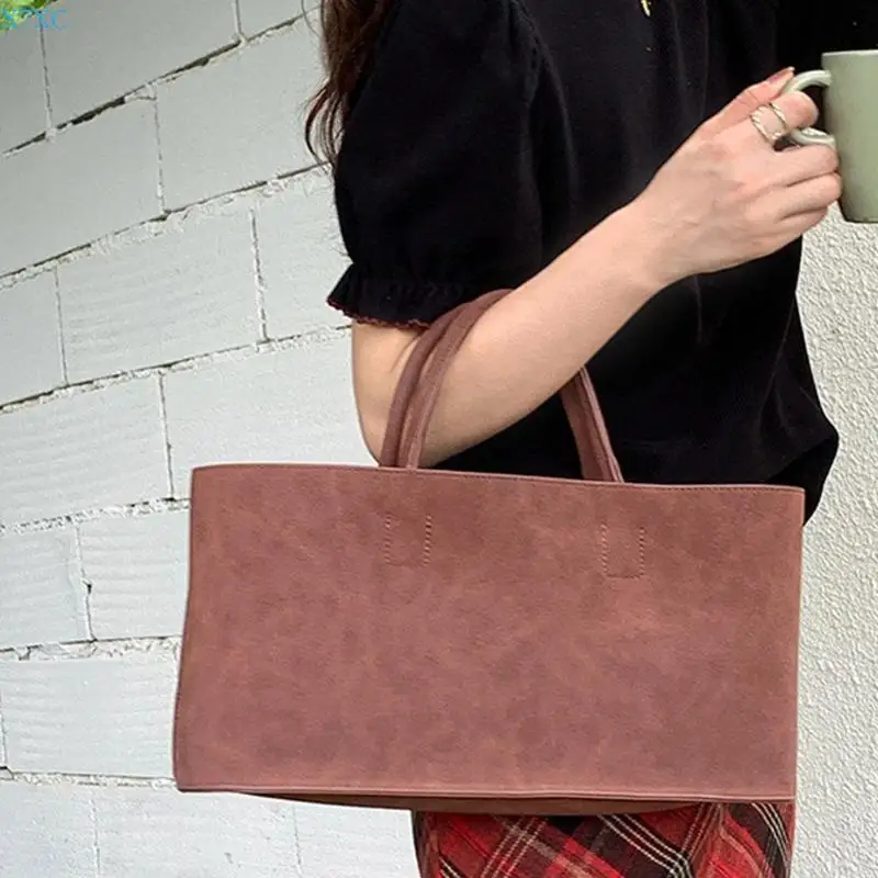X7XC Fashionable Large Capacity Handbag for Work Comfortable Handle Book Purse