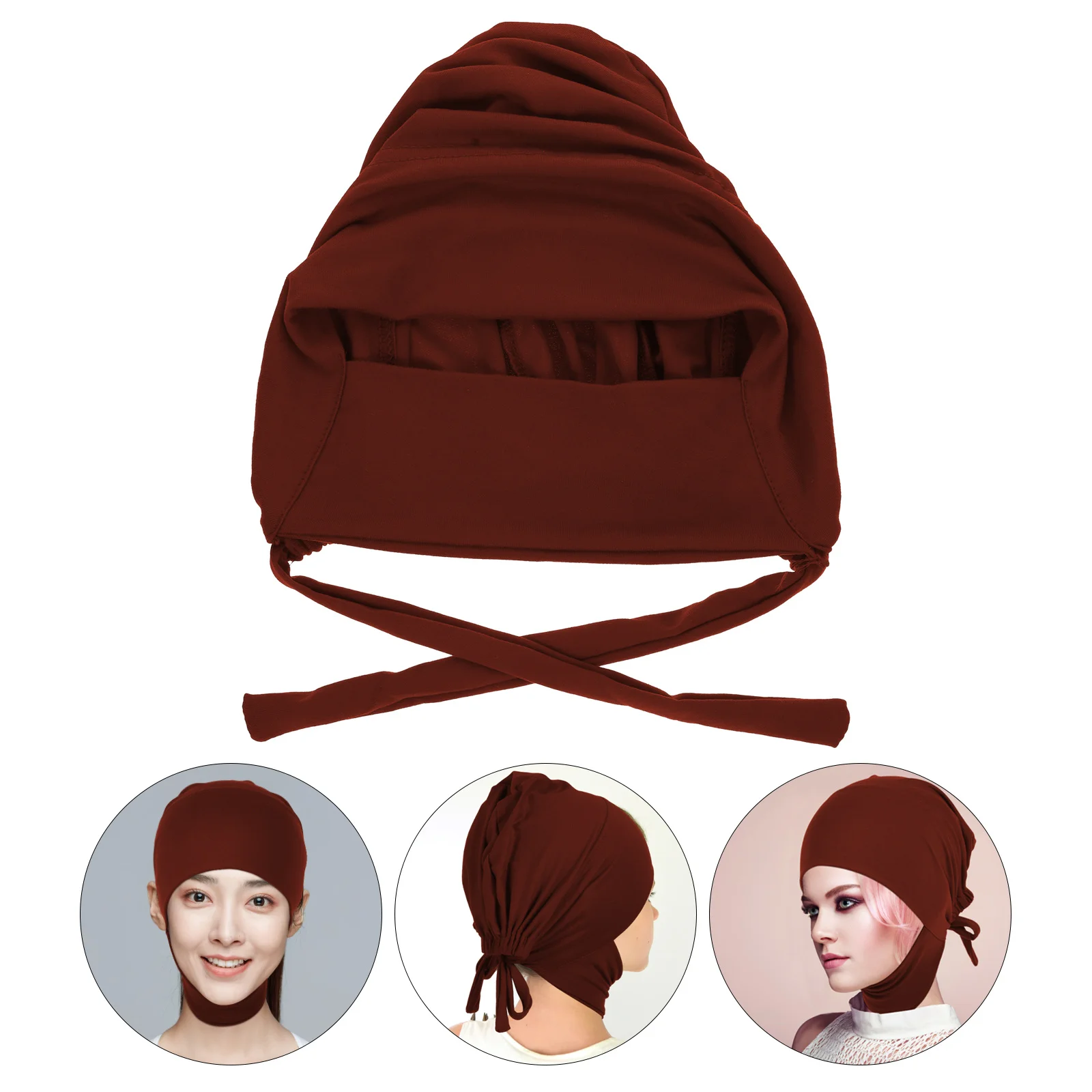 Soft Stretch Hijab Cap Milk Silk Turkish Turban Elastic Comfortable Islamic Women Undercap Full Cover Women Turban