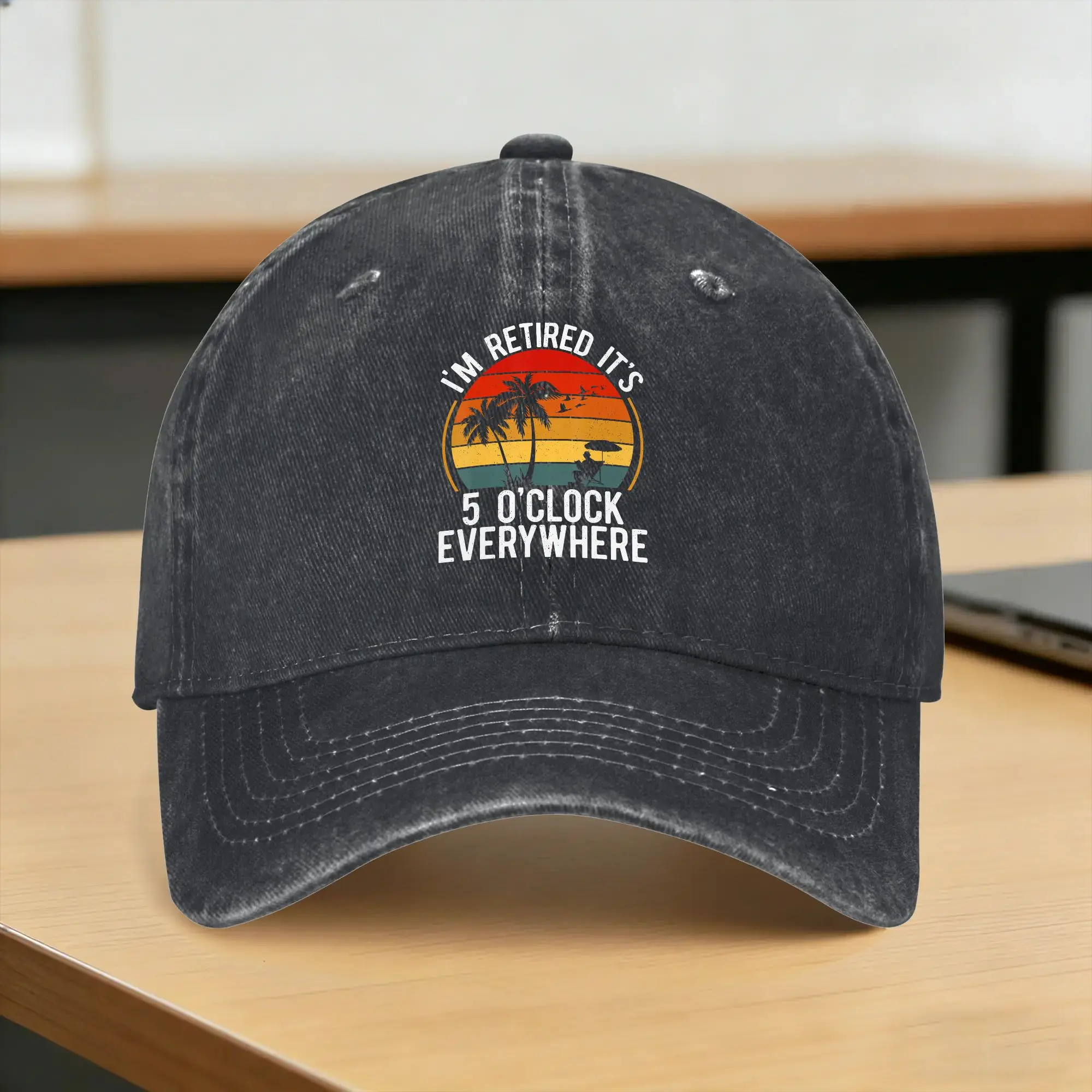 Retirement I‘m Retired  It’s 5 o‘clock Everywhere I’m Retired Funny Casual Baseball Cap Outdoor Sports Trucker Hat Baseball Caps