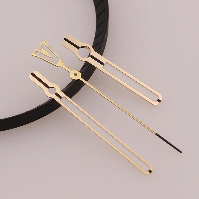 Silver NH35 Hollow-out Second Hand Watch Hands Green C3 Luminous Needles for King Seiko Mod Vanac Watch Replacement Parts