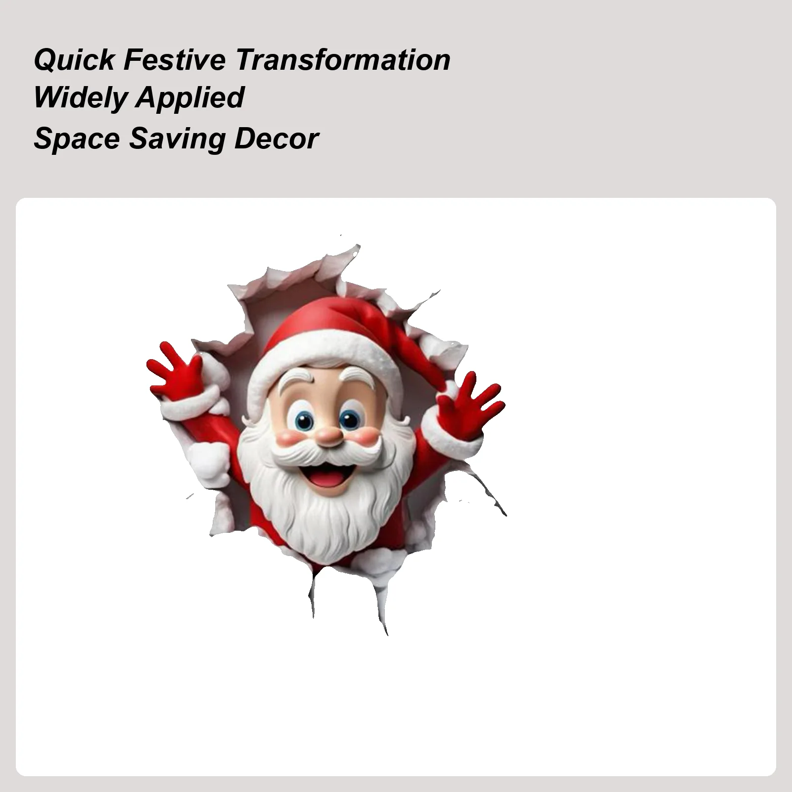 

Christmas Wall Decals Wall-Breaking Self-Adhesive Santa Claus Decor Santa Claus Wall Decal For Daily Indoor Home Room Dormitory