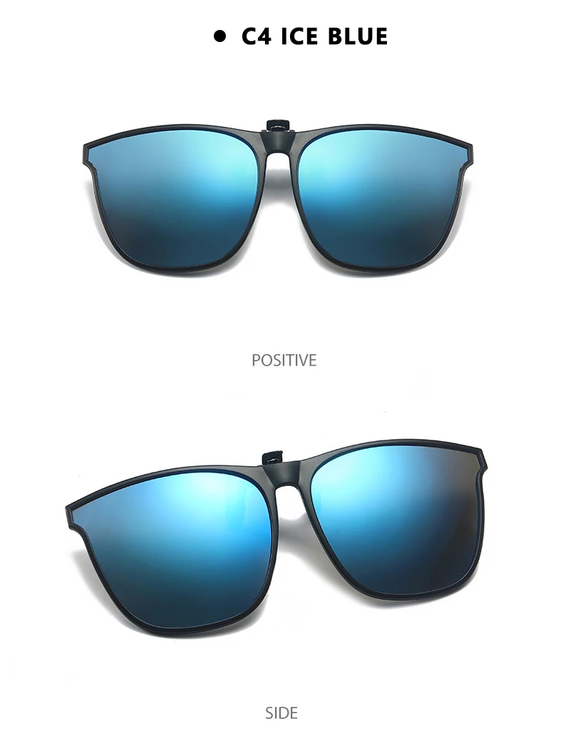 Polarisierte Clip Auf Sonnenbrille Männer Auto Fahrer Brille Nachtsicht Gläser Anti Glare Vintage Quadratische Gläser Oculos – Detail 13