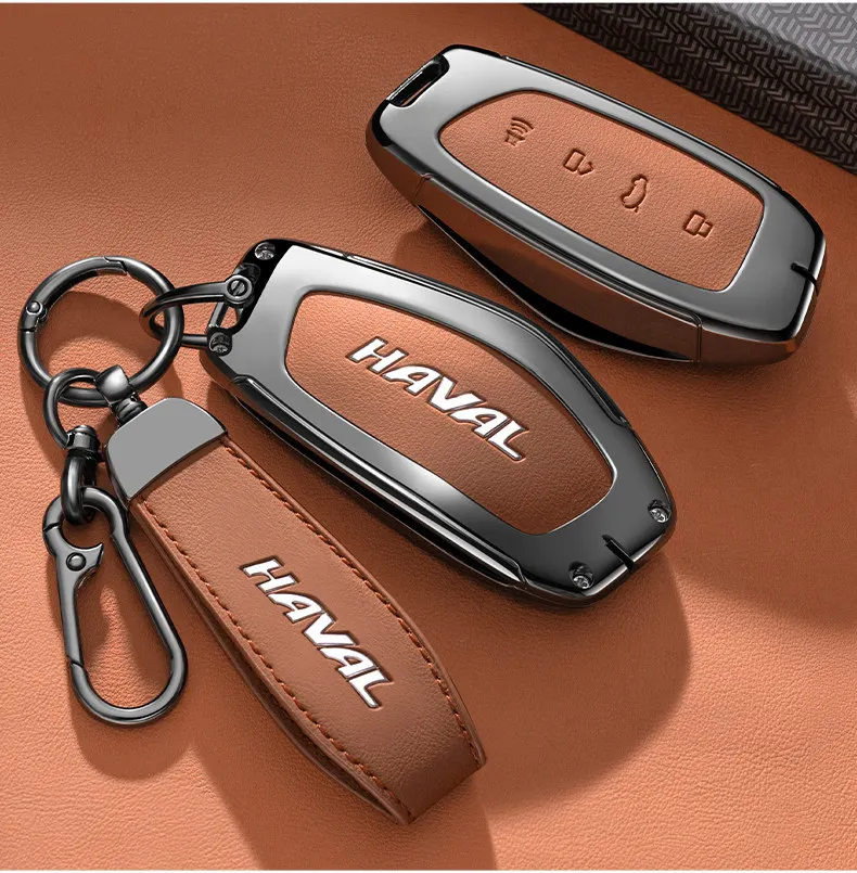 Autoschlüsseletui aus Zinklegierung für HAVAL DARGO Hover H7 2025 2026, Schlüsselanhänger, Fernbedienung, Gehäuse, Ringhalter, Anhänger, Zubehör – Detail 2