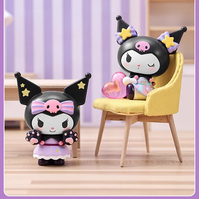 MINISO Kawaii Kuromi Blind Box Figure Toys Sanrio Figurine Model bambole da collezione per ragazza compleanno regali di natale giocattolo