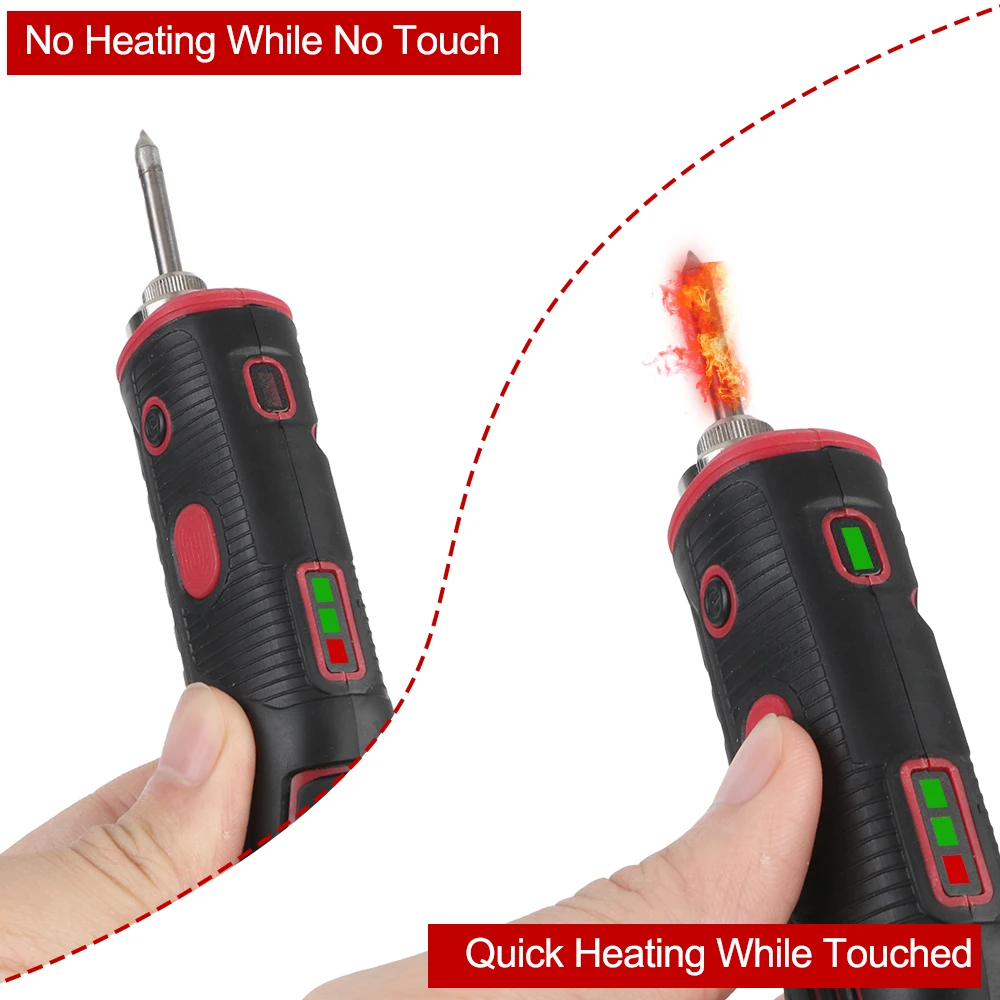 전문 휴대용 용접 도구, 전자 납땜 키트, 무선 납땜 다리미, 1800mAh