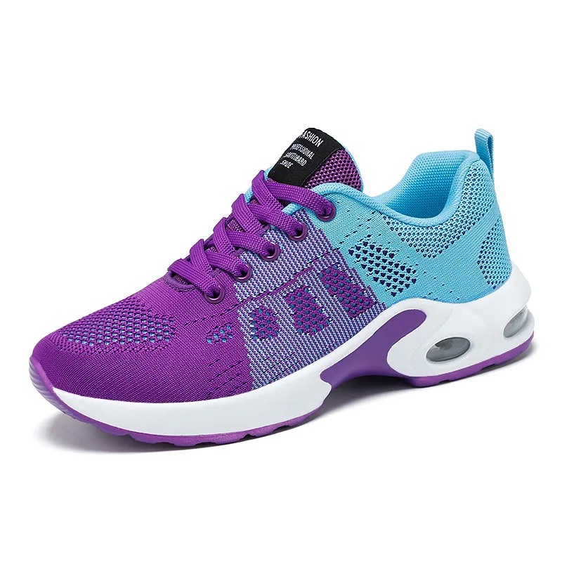 Woman's  Summer Air Cushion Sneakers Lace-up Casual Shoe for Women Platform Mesh Breathable Light Running Shoes Zapatos De Mujer
