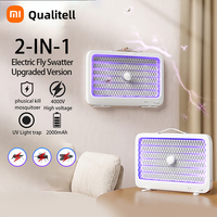 Qualitell 2000mAh Rechargeable Electric Mosquito Killer Indoor Outdoor 3500V High Power Fly Bug Zapper Mosquitos Killing Lamp