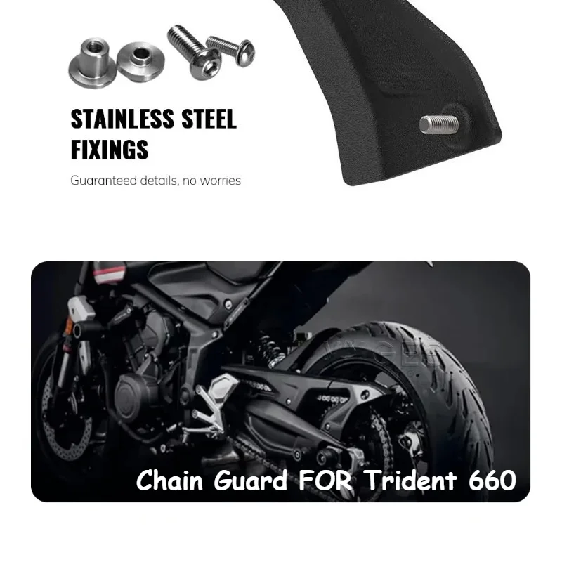 Acessórios para motocicletas, proteção de corrente para trident660 trident 660, capa de corrente de transmissão, braço oscilante, capa protetora de roda dentada