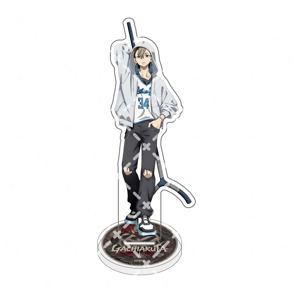 Kawaii Gachiakuta Anime Acrylic Stand keyingStreet Basketball Hoodie Outfit Character Figure Desktop Ornament Manga Fans Present