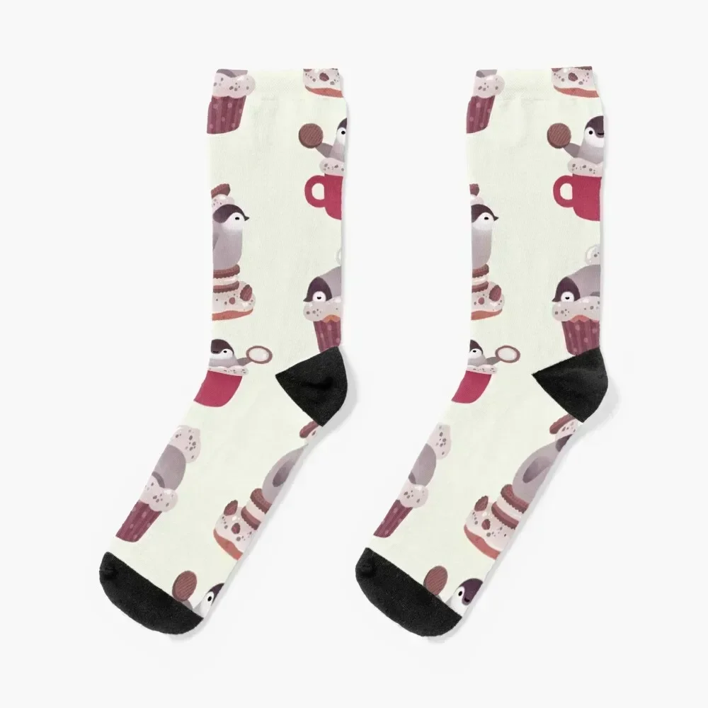 

Cookie cream and penguin Socks designer brand aesthetic moving stockings Men's Socks Luxury Women's