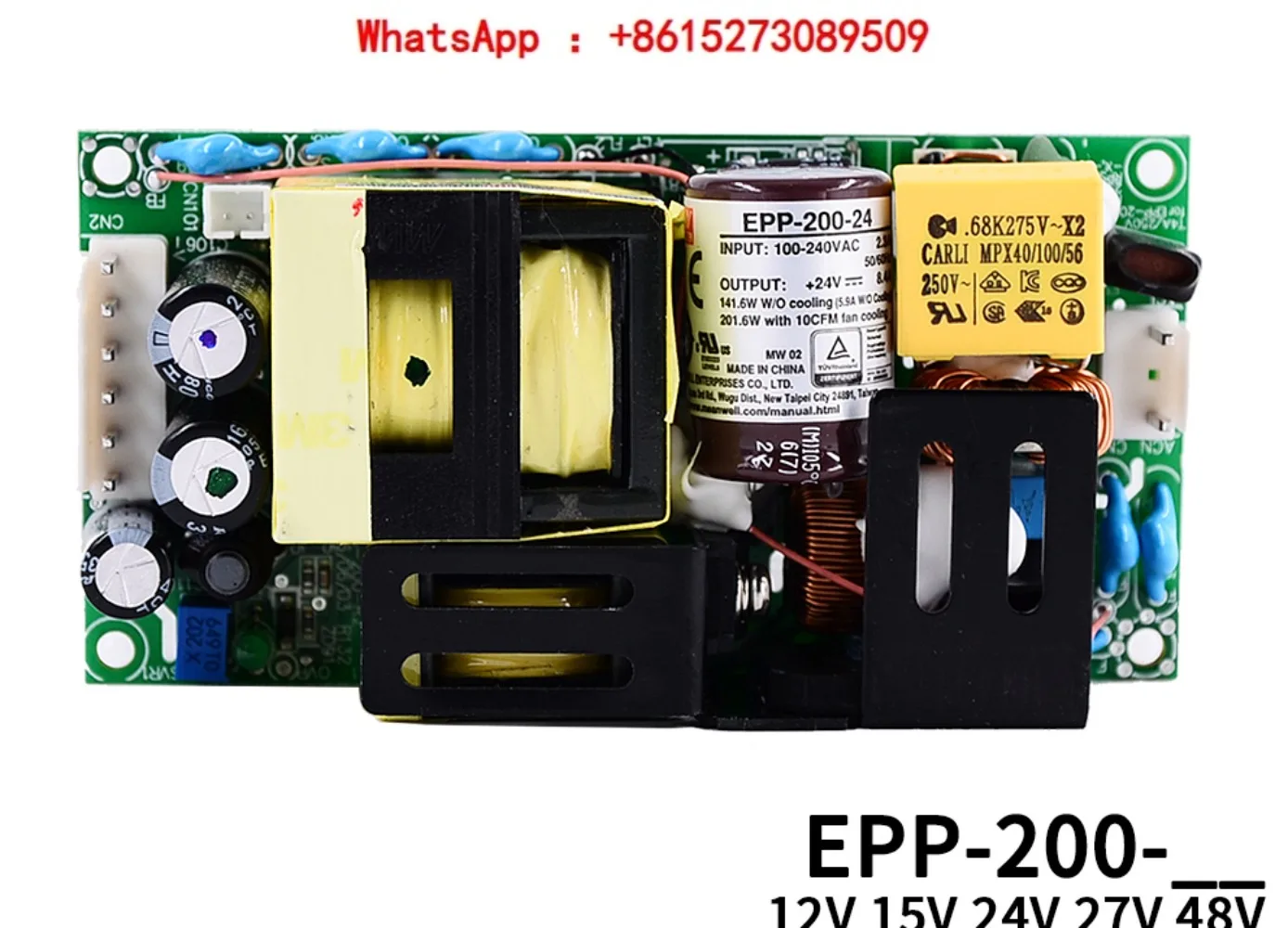 

EPP-200 Mean Well PFC Bare Board Switching Power Supply 12/24/48V Industrial 15V Automation 27V Mechanical 200W